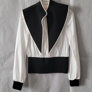 Tory Burch White Long Sleeve Blouse Women's Size 4 NWOT